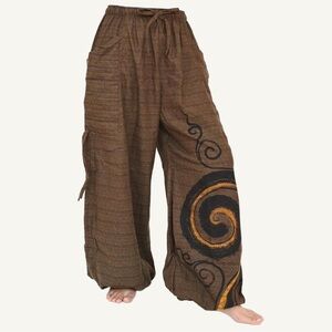 Siamrose Handmade Cotton Harem Pants Drop Crotch Boho One Size Adjustable